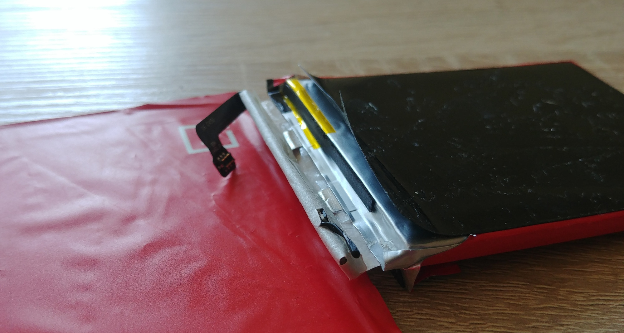 battery wrap removed