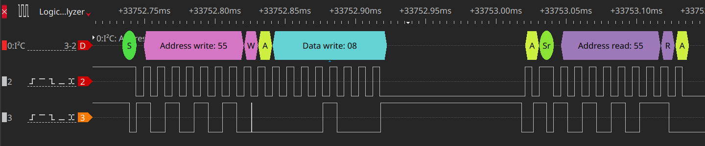logic analyzer i2c voltage readout